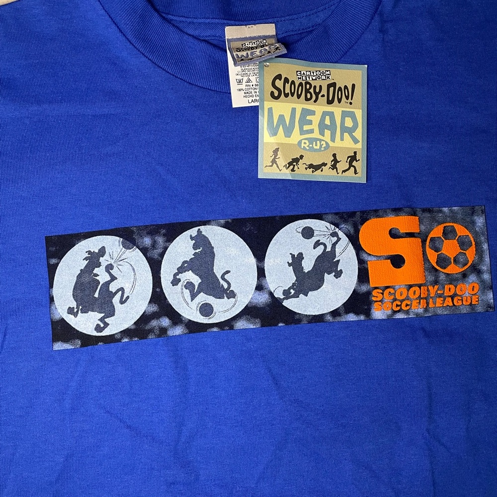 Vintage Cartoon Network Scooby Doo Soccer League T-Shirt Boys Large